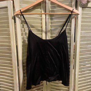 Topshop Black Satin Camisole Tank Top/Cami